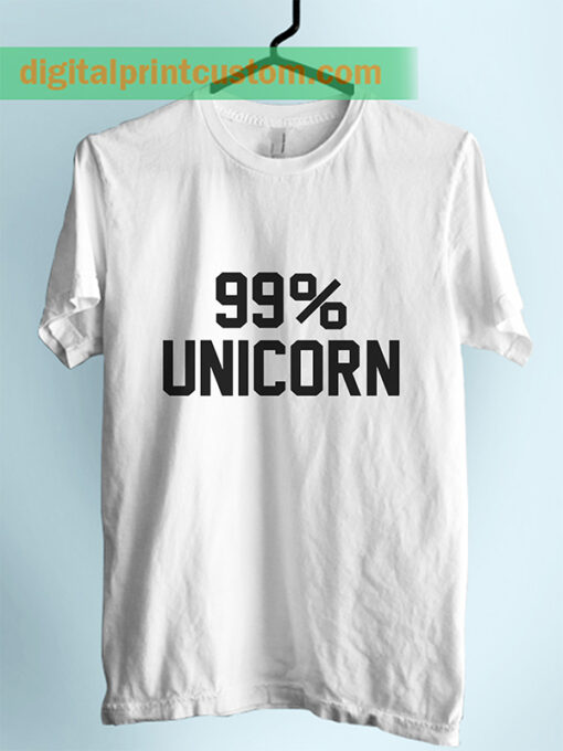 99 Percent Unicorn Unisex Adult T Shirt