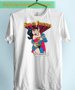 Super Friends Superman Wonder Woman Love Unisex Adult TShirt