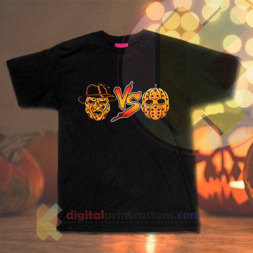 Freddy vs Jason Pumpkin Mask T-shirt