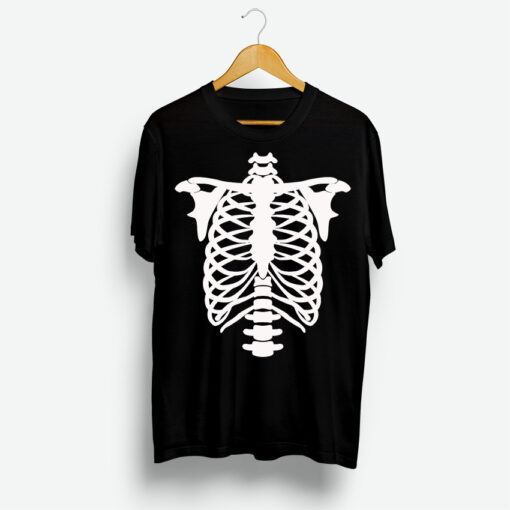 NEW Skeleton Black Cotton T-Shirt