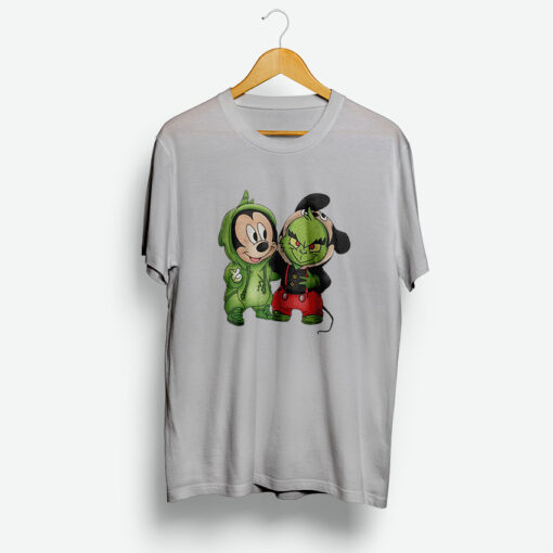 Baby Grinch And Mickey Mouse T-Shirt