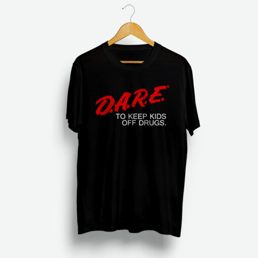 DARE To Keep Kids Off Drugs Adult Black T-Shirt