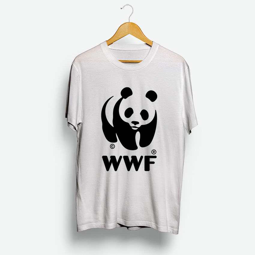 WWF World Wildlife Fund Panda White T-Shirt For Women's or Men's