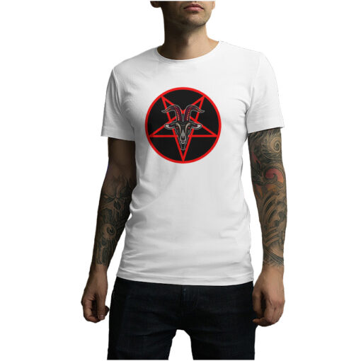 For Sale Pentagram With Demon Baphomet Satanic T-Shirt