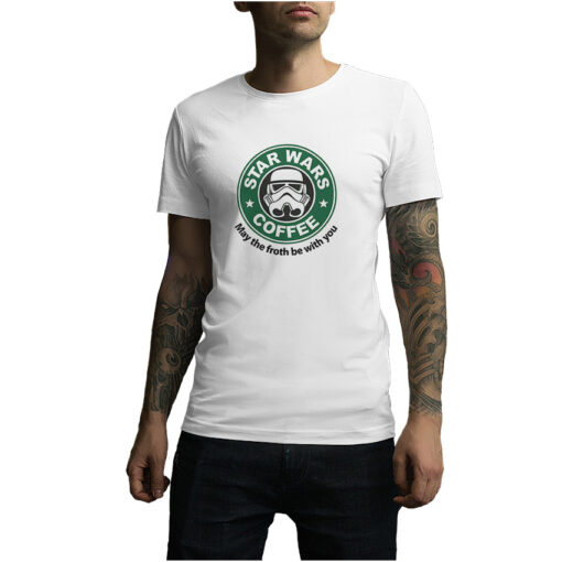 For Sale Starbucks Coffee Star Wars Coffee Logo Parody T-Shirt