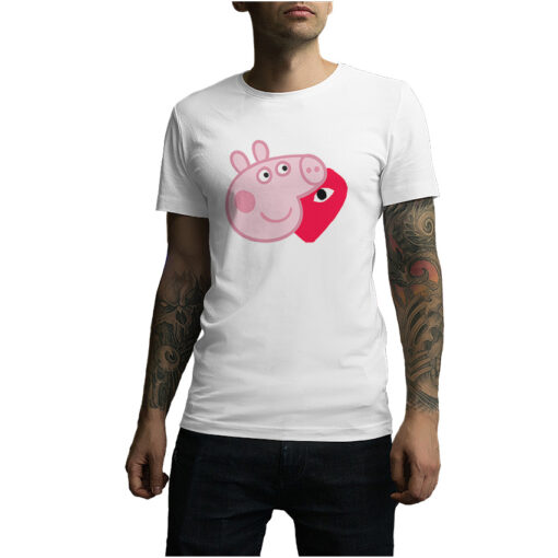 For Sale Comme Des Garcons Play X Peppa Pig Parody T-Shirt