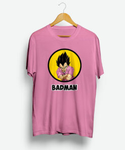 For Sale Dragon Ball Vegeta Pink Badman Front Back T-Shirt