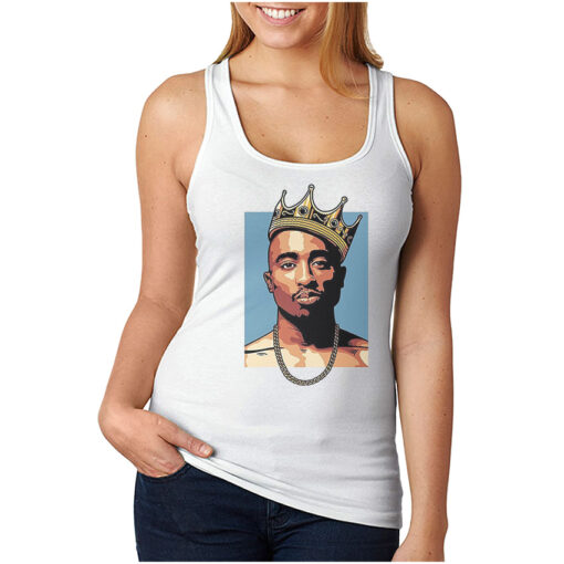 Tupac Shakur King Crown Hip-Hop Rap Tank Top