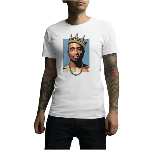 Tupac Shakur King Crown Hip-Hop Rap T-Shirt