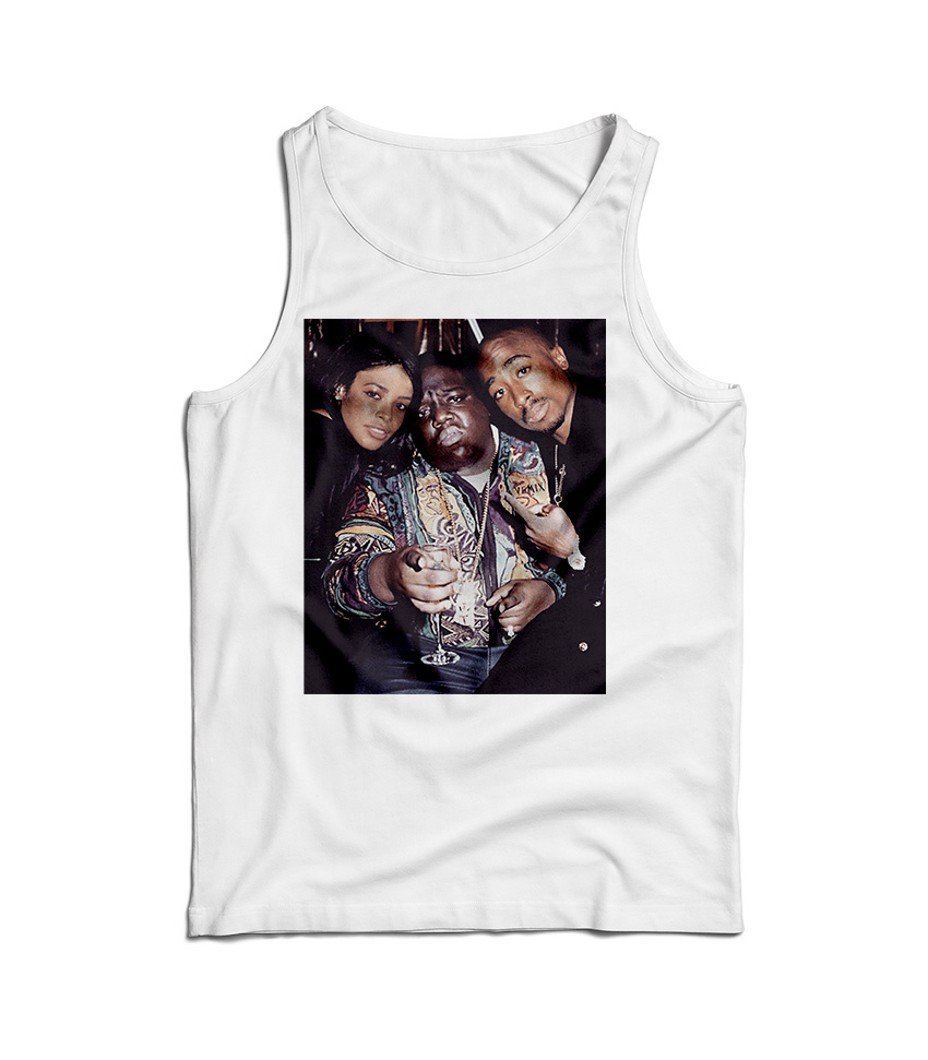 90s Notorious B.I.G x Aaliyah And Tupac Hip Hop Tank Top For UNISEX