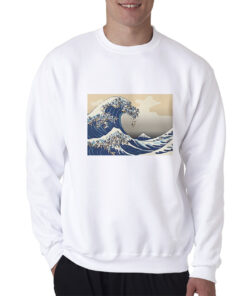 The Great Wave of Pug Sweatshirt Trendy Clothes