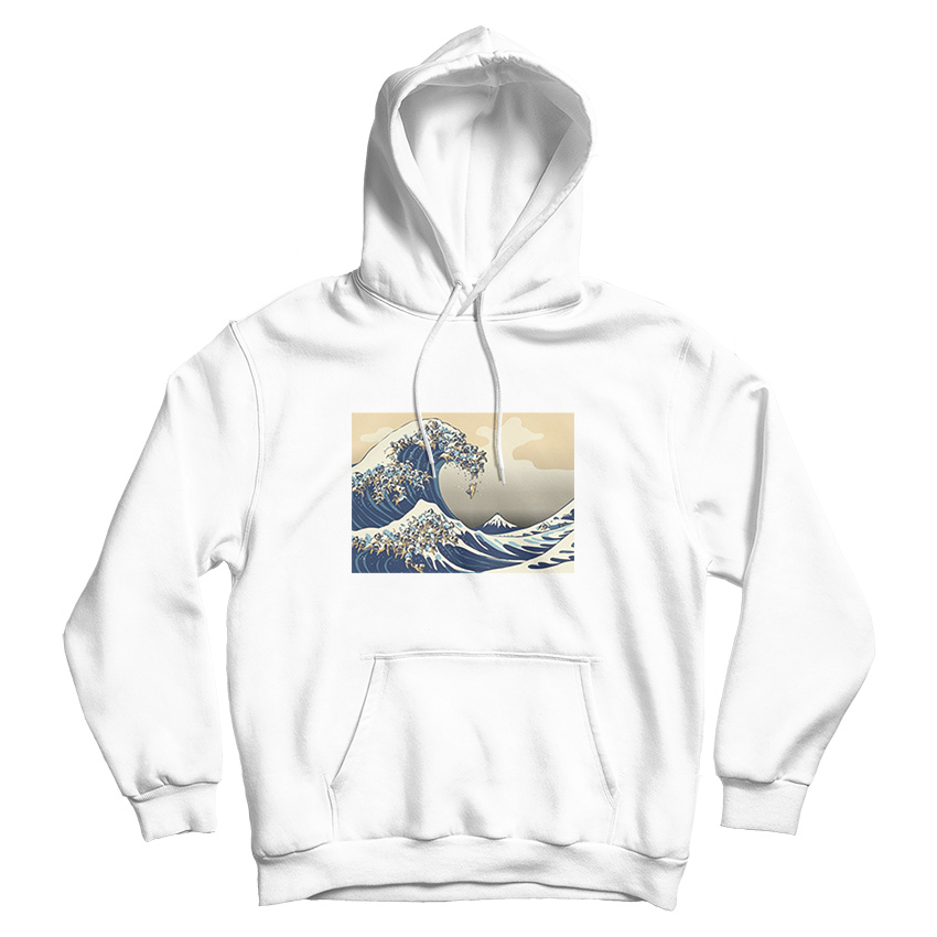 The Great Wave of Pug Hoodie Trendy Clothes