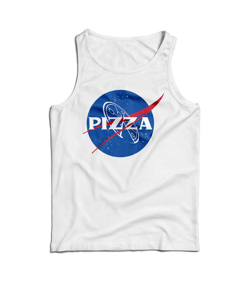 Nasa Pizza Parody Logo Tank Top