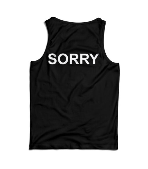 Guy At Concert With Sorry Back Design Tank Top