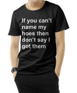 If You Can’t Name My Hoes Then Don’t Say I Got Them T-Shirt
