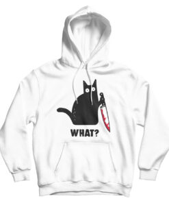 Cat What Murderous Black Cat With Knife Hoodie
