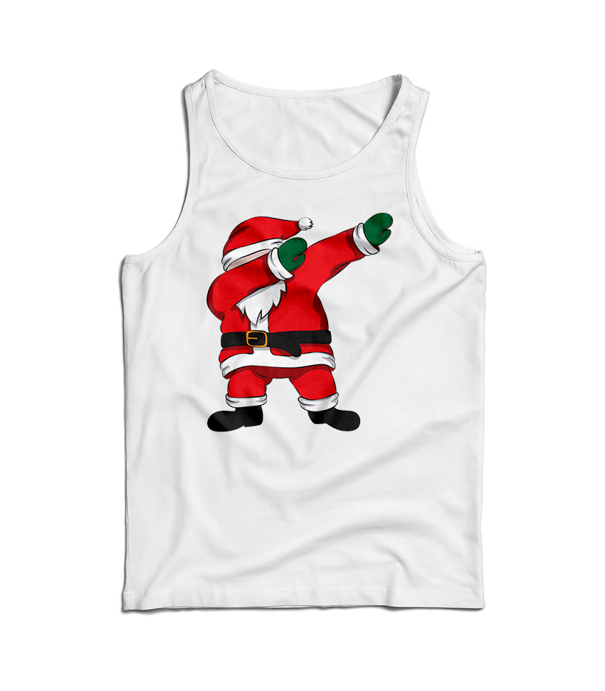 Cute Dabbing Santa Christmas Tank Top