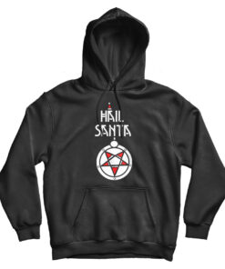 Hail Santa Christmas Holiday Funny Satan Claus Scary Hoodie