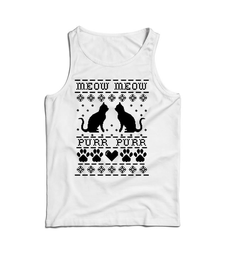 Meow Cat Christmas Toddler Tank Top