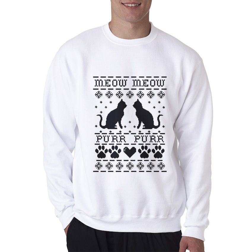 Meow Cat Christmas Toddler Sweatshirt
