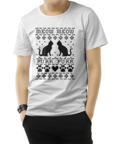 Meow Cat Christmas Toddler T-Shirt