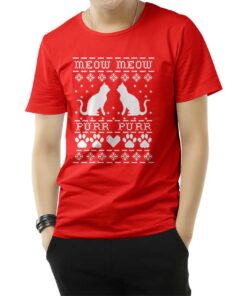 Meow Cat Christmas Toddler T-Shirt