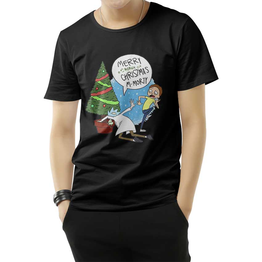 Rick And Morty Merry Xmas Parody T-Shirt