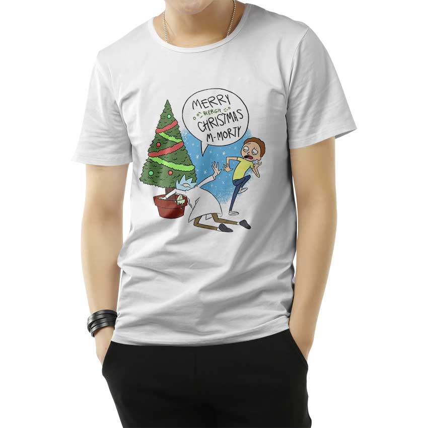 Rick And Morty Merry Xmas Parody T-Shirt