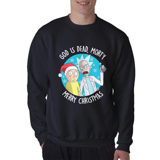 Rick and Morty X Merry Christmas Parody Sweatshirt