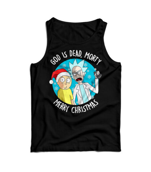 Rick and Morty X Merry Christmas Parody Tank Top