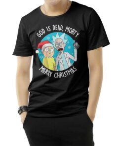 Rick and Morty X Merry Christmas Parody T-Shirt