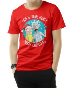 Rick and Morty X Merry Christmas Parody T-Shirt