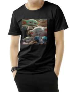 Baby Yoda Cute Collage T-Shirt