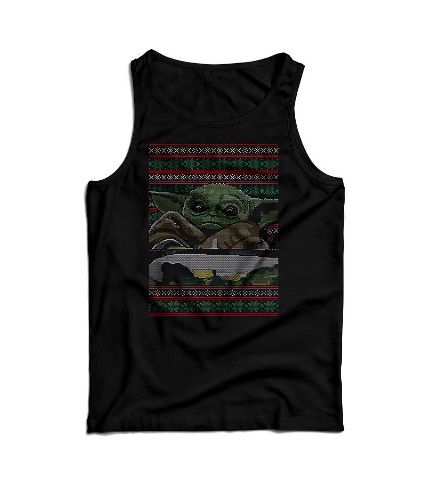 Cheap Custom Baby Yoda Ugly Tank Top