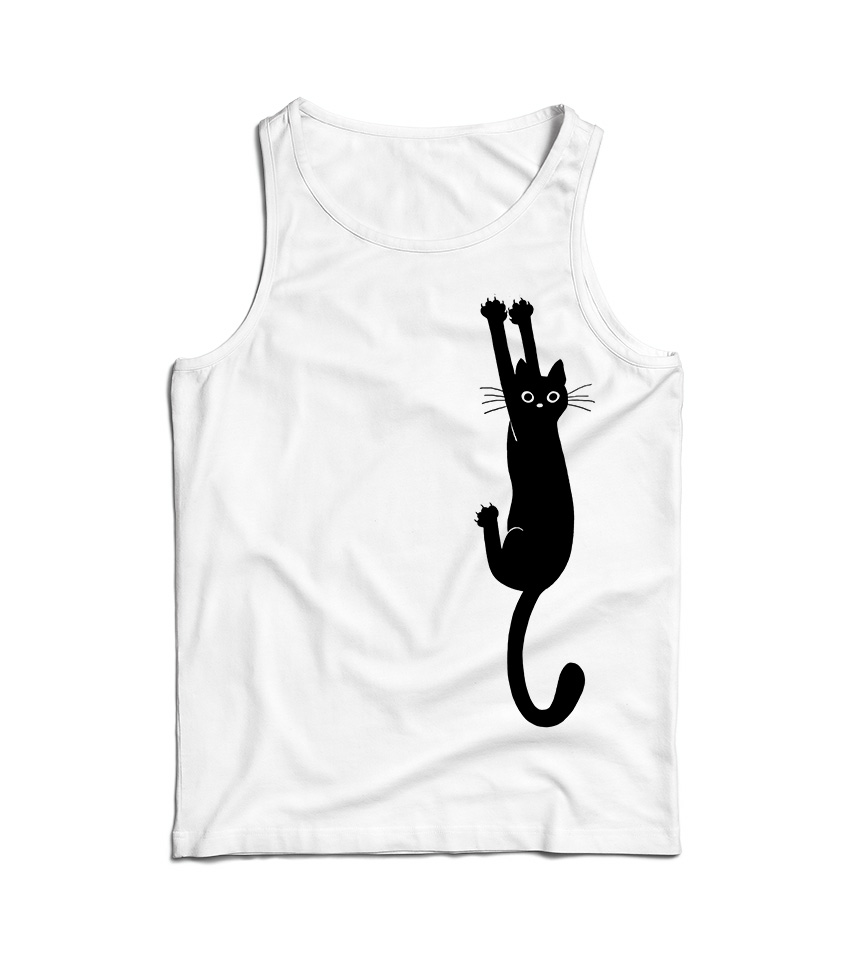 Black Cat Holding Tank Top