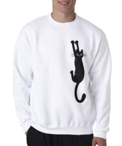 Black Cat Holding Sweatshirt