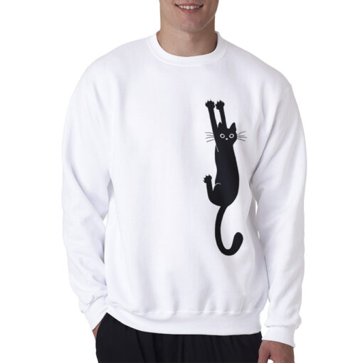 Black Cat Holding Sweatshirt