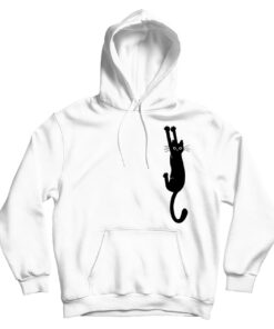 Black Cat Holding Hoodie