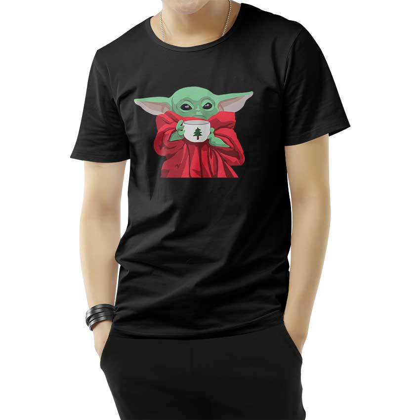 Christmas Baby Yoda Fitted Scoop T-Shirt