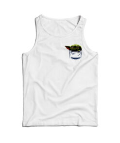 Pocket Baby Yoda Mandalorian Tank Top