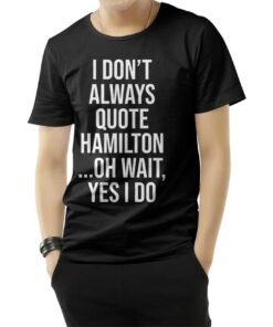 I Don't Always Quote Hamilton Quote T-Shirt