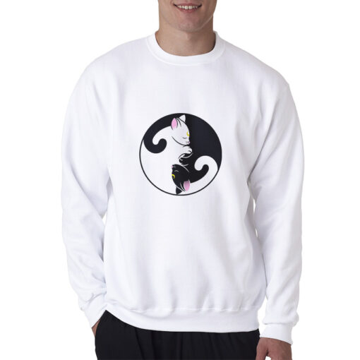 Luna and Artemis Inspired Yin Yang Sailor Cats Sweatshirt