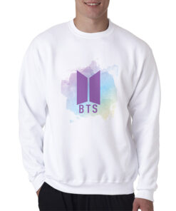 BTS Purple Logo Pastel Watercolor Sweatshirt