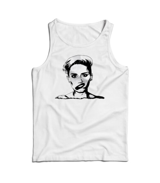 Black And White Miley Cyrus Tank Top