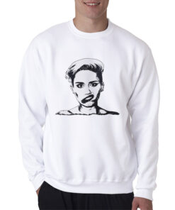 Black And White Miley Cyrus Sweatshirt