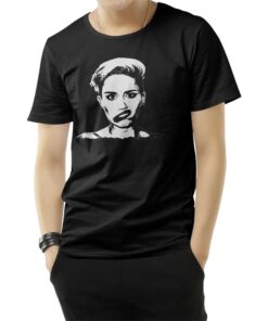 Black And White Miley Cyrus T-Shirt