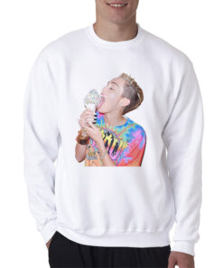 Miley Cyrus Licking Ice Cream Sweatshirt