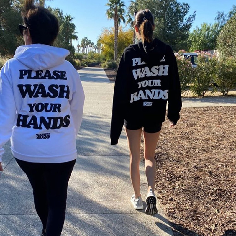 Please Wash Your Hands Back Hoodie