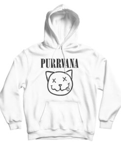 Purrvana Nirvana Parody Logo Hoodie