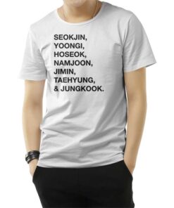 BTS K-Pop Names T-Shirt